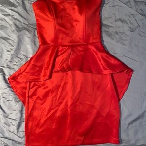 Red cocktail dress